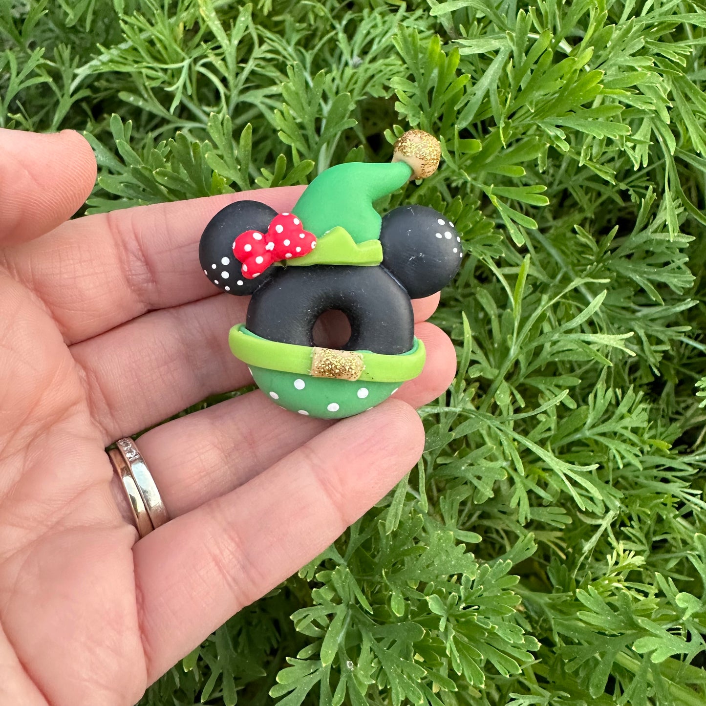 Custom Christmas Mouse Clay Bow