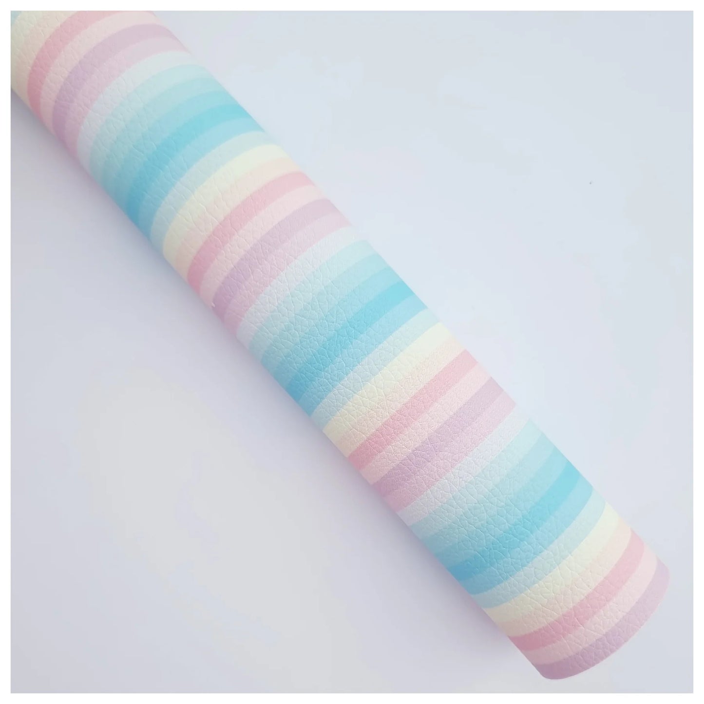 Pastel Stripes Litchi Leather