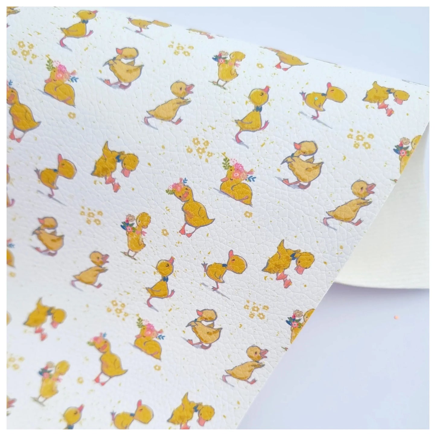 Dancing Ducklings Litchi Leather