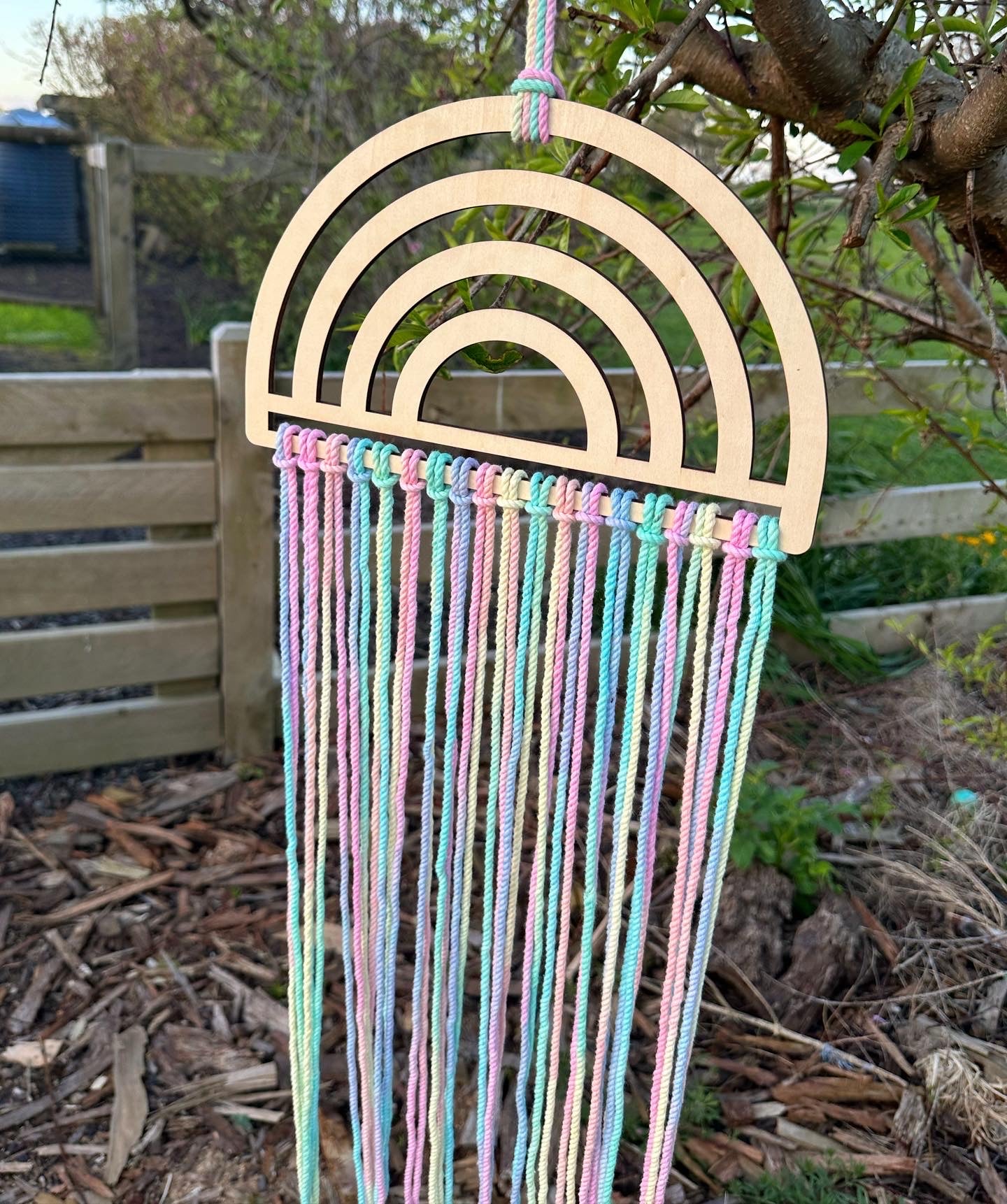 Pastel Rainbow Bloom/ Bow Hanger