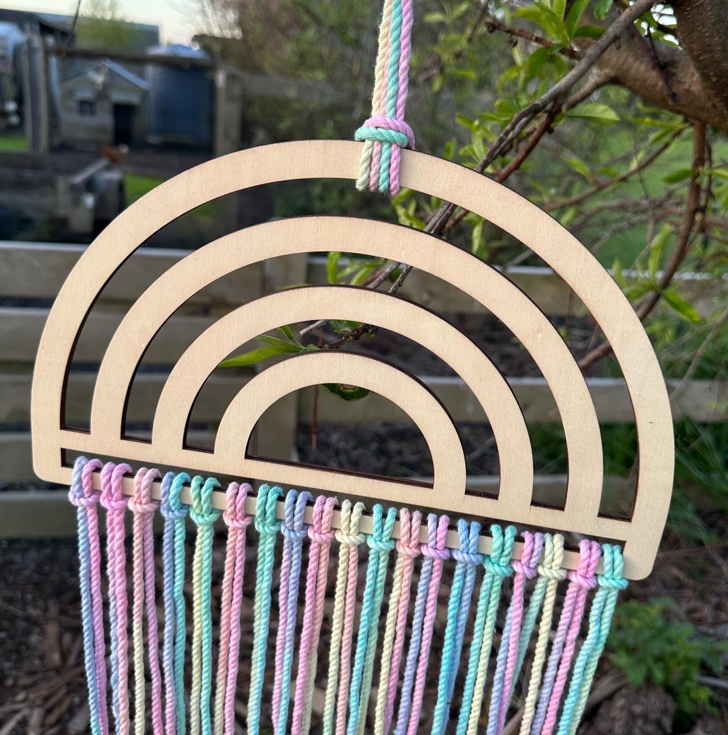 Pastel Rainbow Bloom/ Bow Hanger