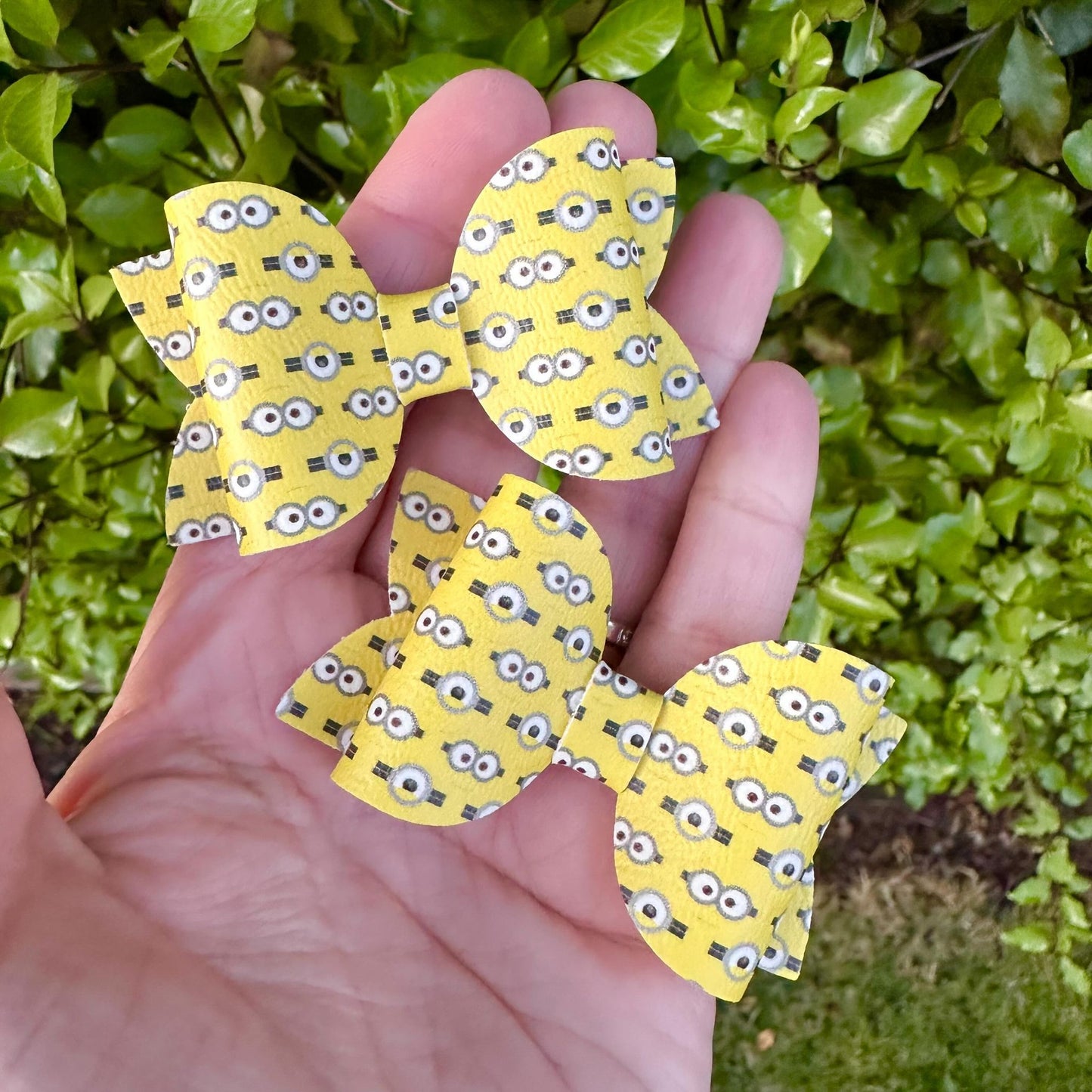 Yellow Guy Eyes Mini Beauty Bows