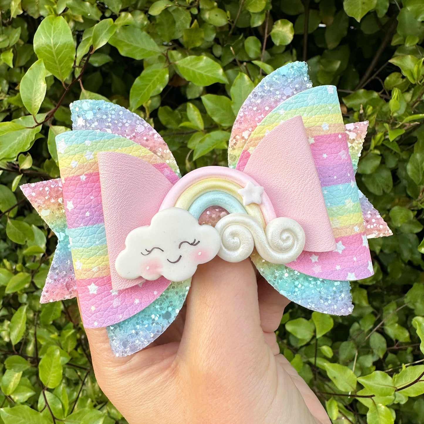 Pastel Rainbow Maria Clay Bow
