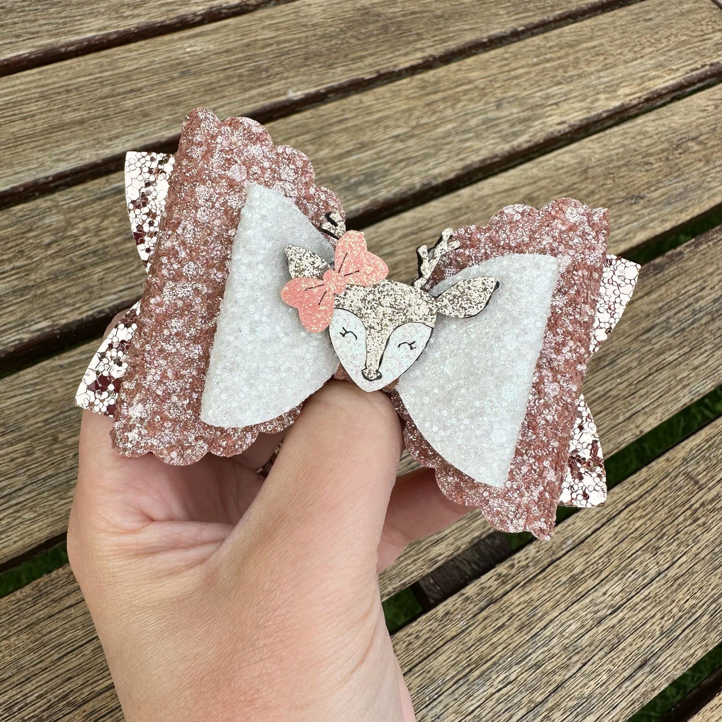 Reindeer Embellished Bow