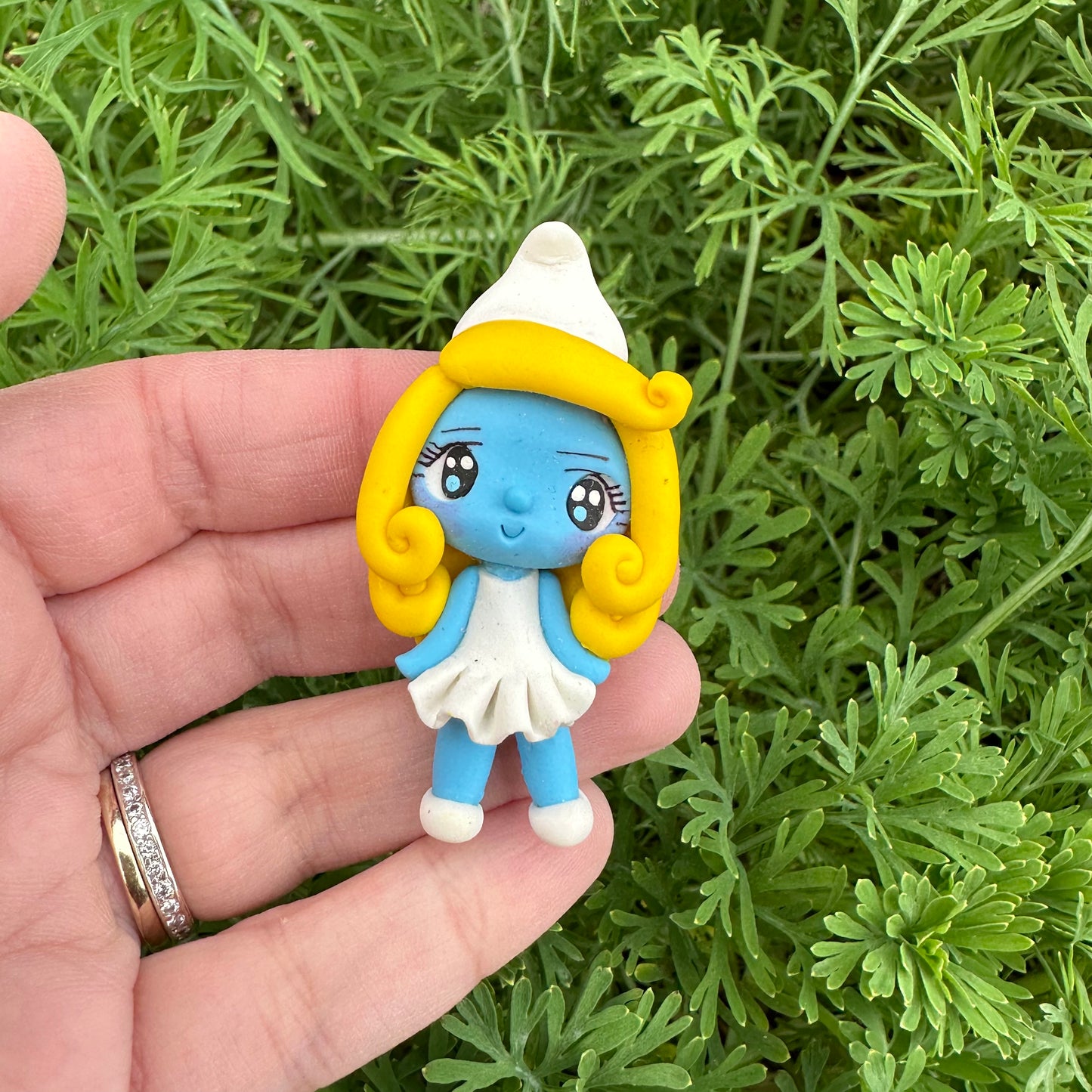 Custom Smurfette Clay Bow