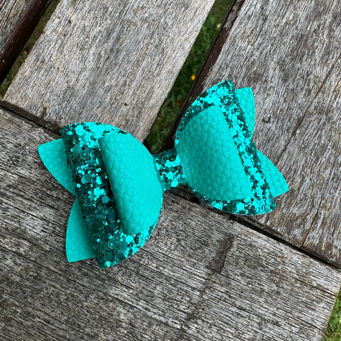 Teal Sparkle Imogen Bow