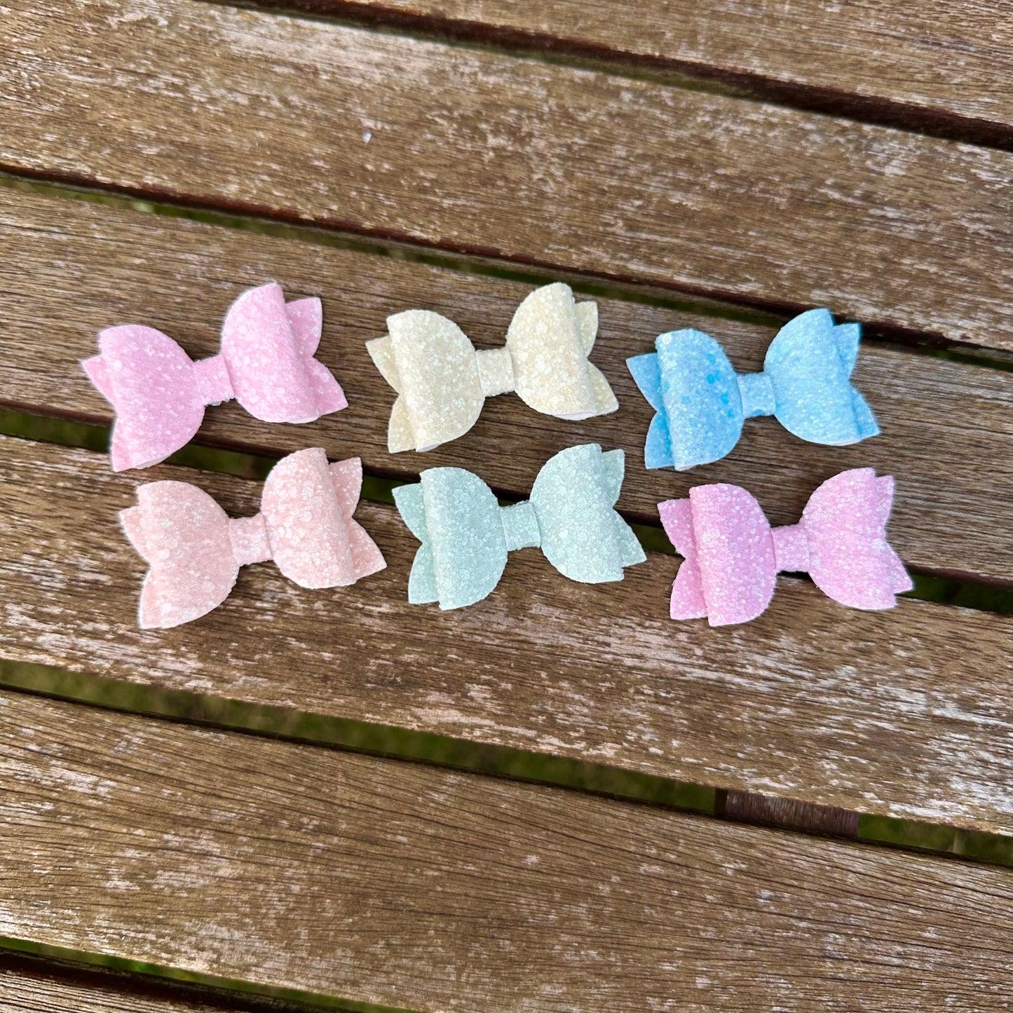Pastel Unicorn Crystal Glitter Set (6 bows)