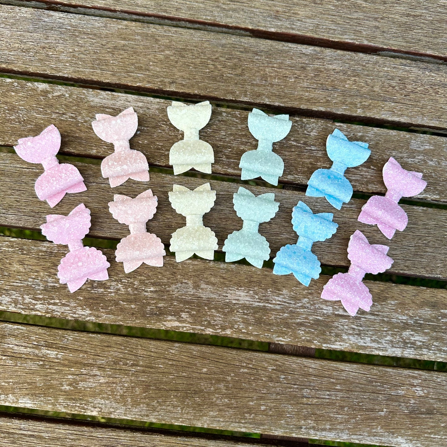 Pastel Unicorn Crystal Glitter Set (6 bows)