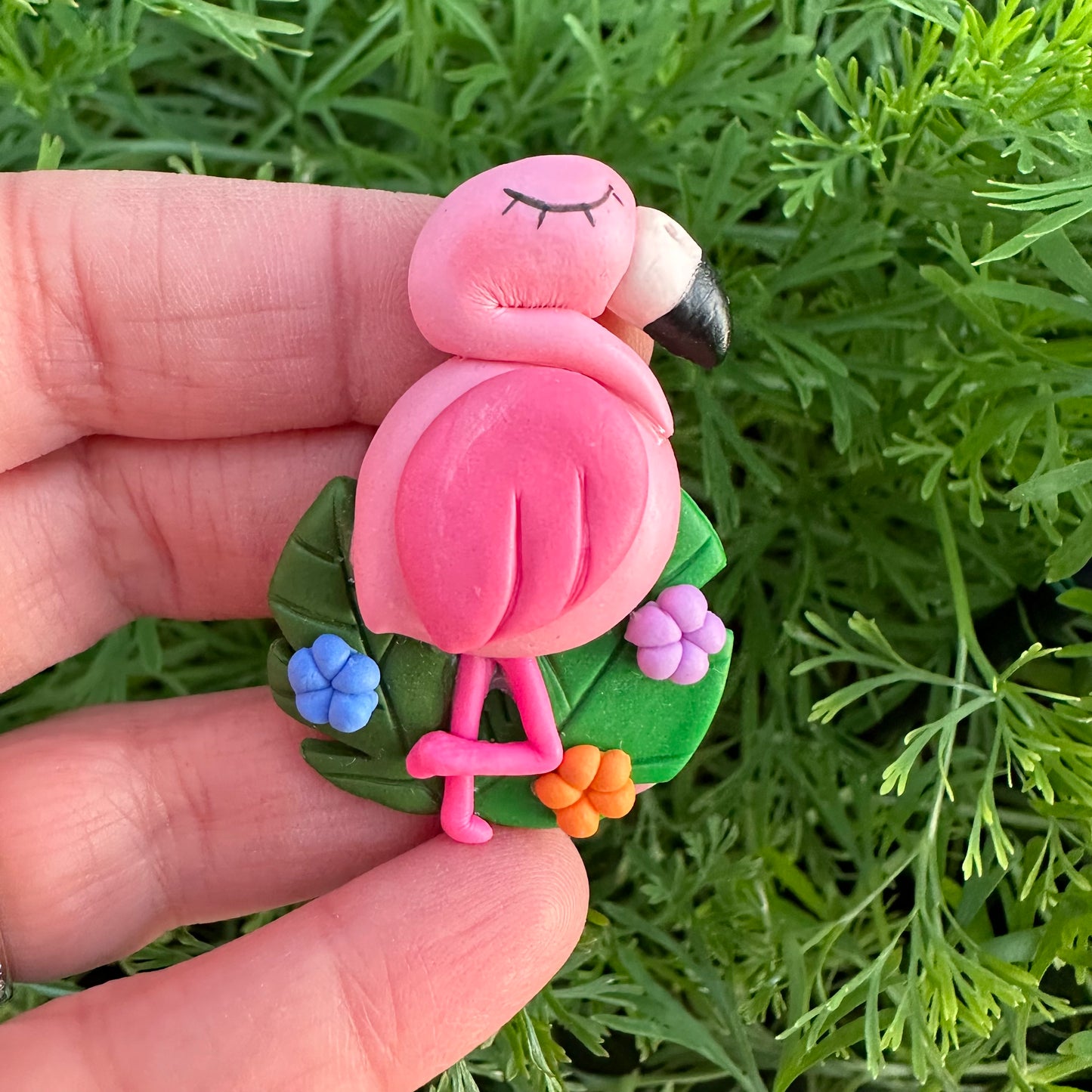 Custom Flamingo Clay Bow