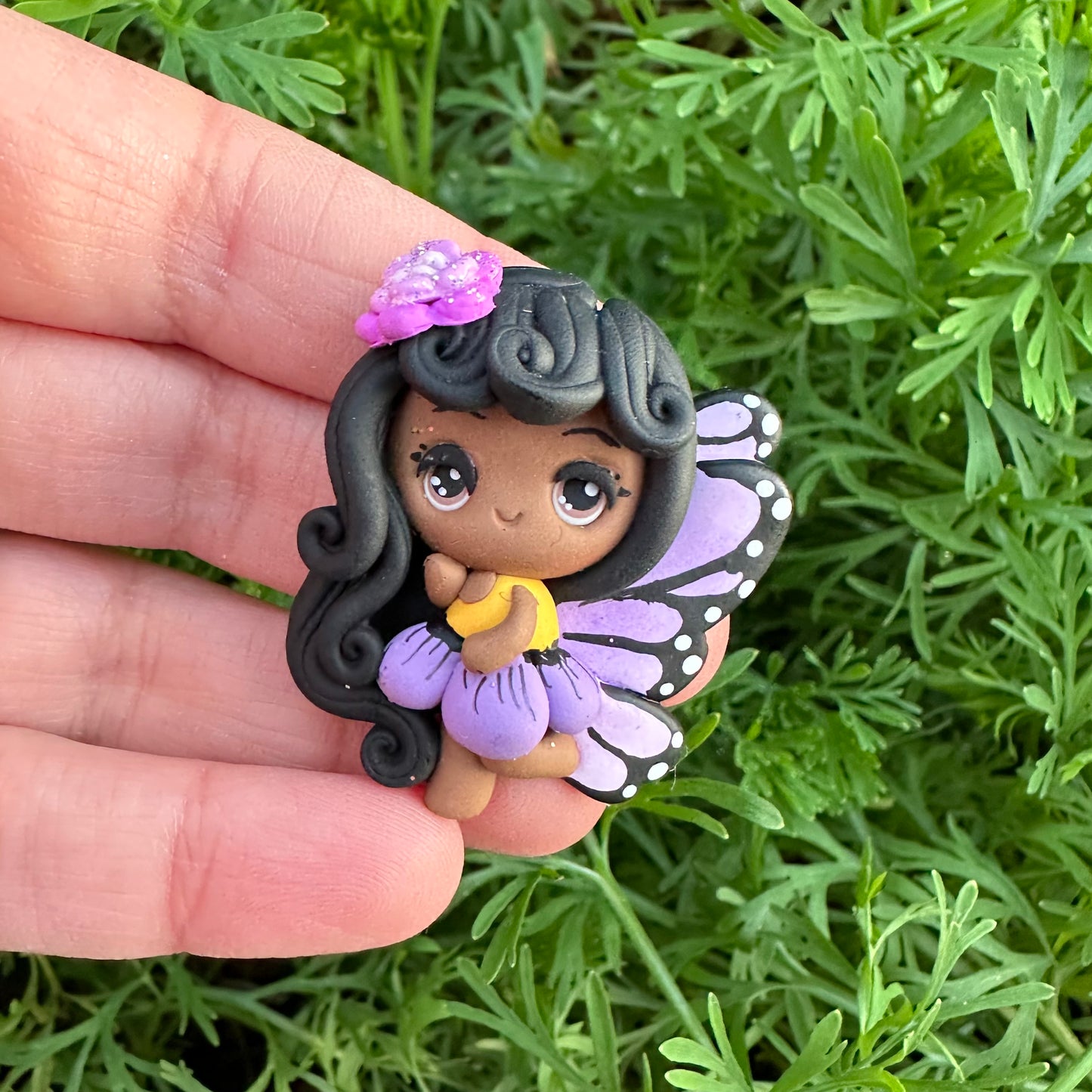Custom Butterfly Girl Clay Bow