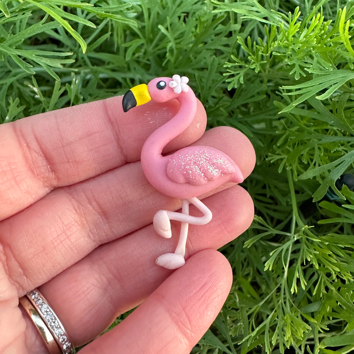 Custom Flamingo Clay Bow