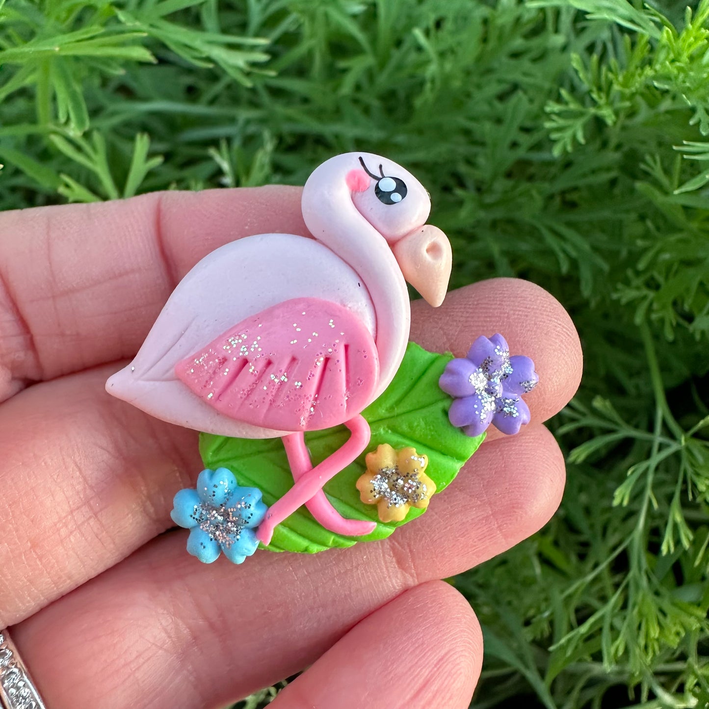 Custom Flamingo Clay Bow