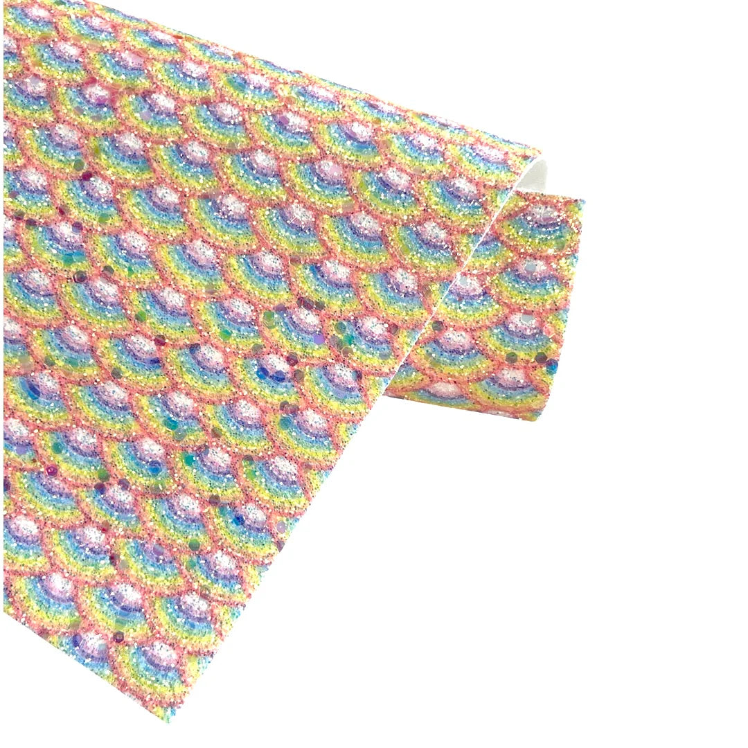 Rainbow Mermaid Scale Chunky Glitter