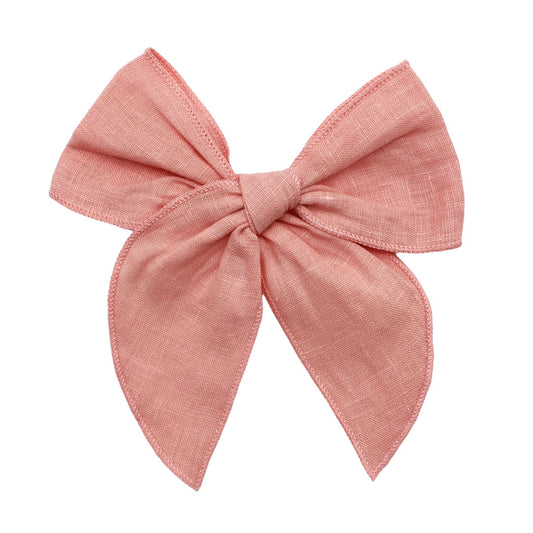Pink Linen Bow