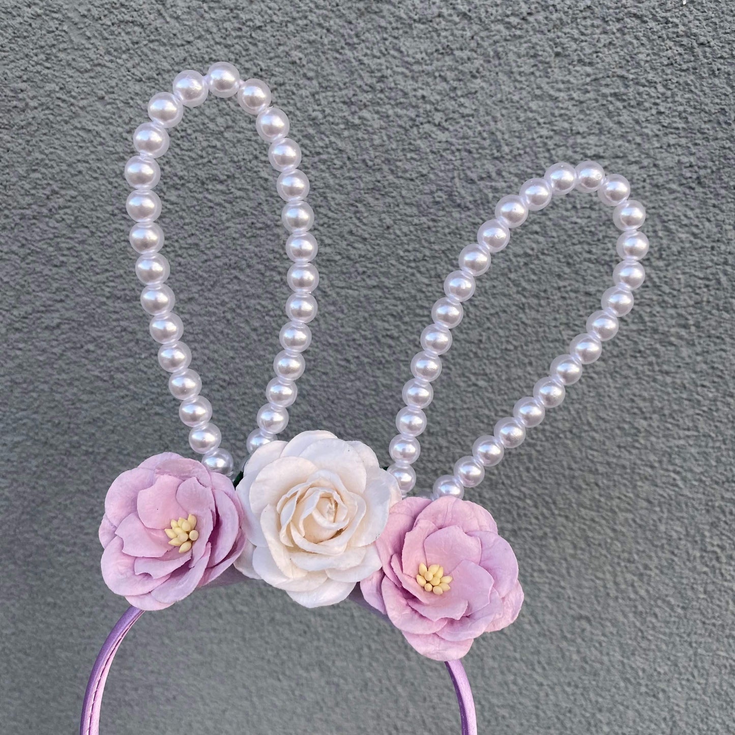Mulberry Flower Bunny Headband