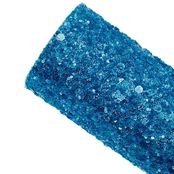 Cerulean Blue Diamond Dust Large Snap Clip