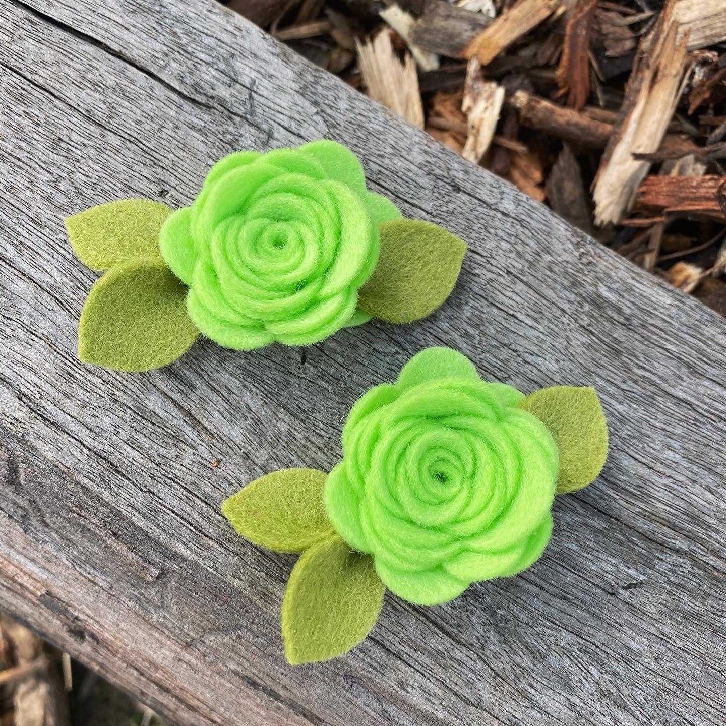 Mini Felt Bloom Piggys (Acid Lime)