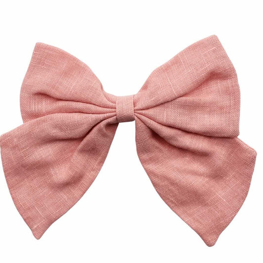 Pink Linen Bow