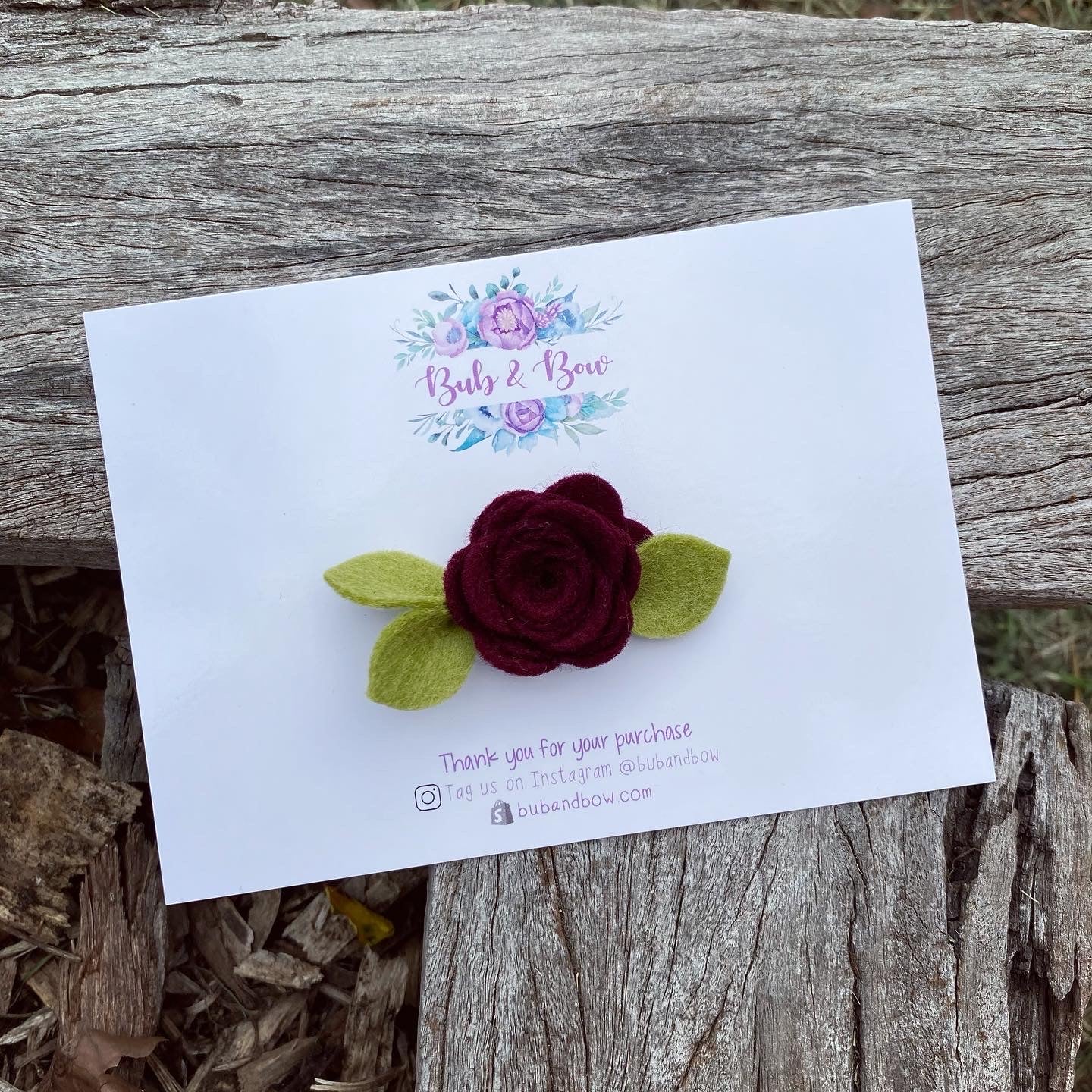 Mini Felt Bloom (Firebrick)