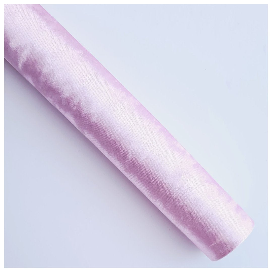 Barely Pink Crushed Velvet Sailor Bow