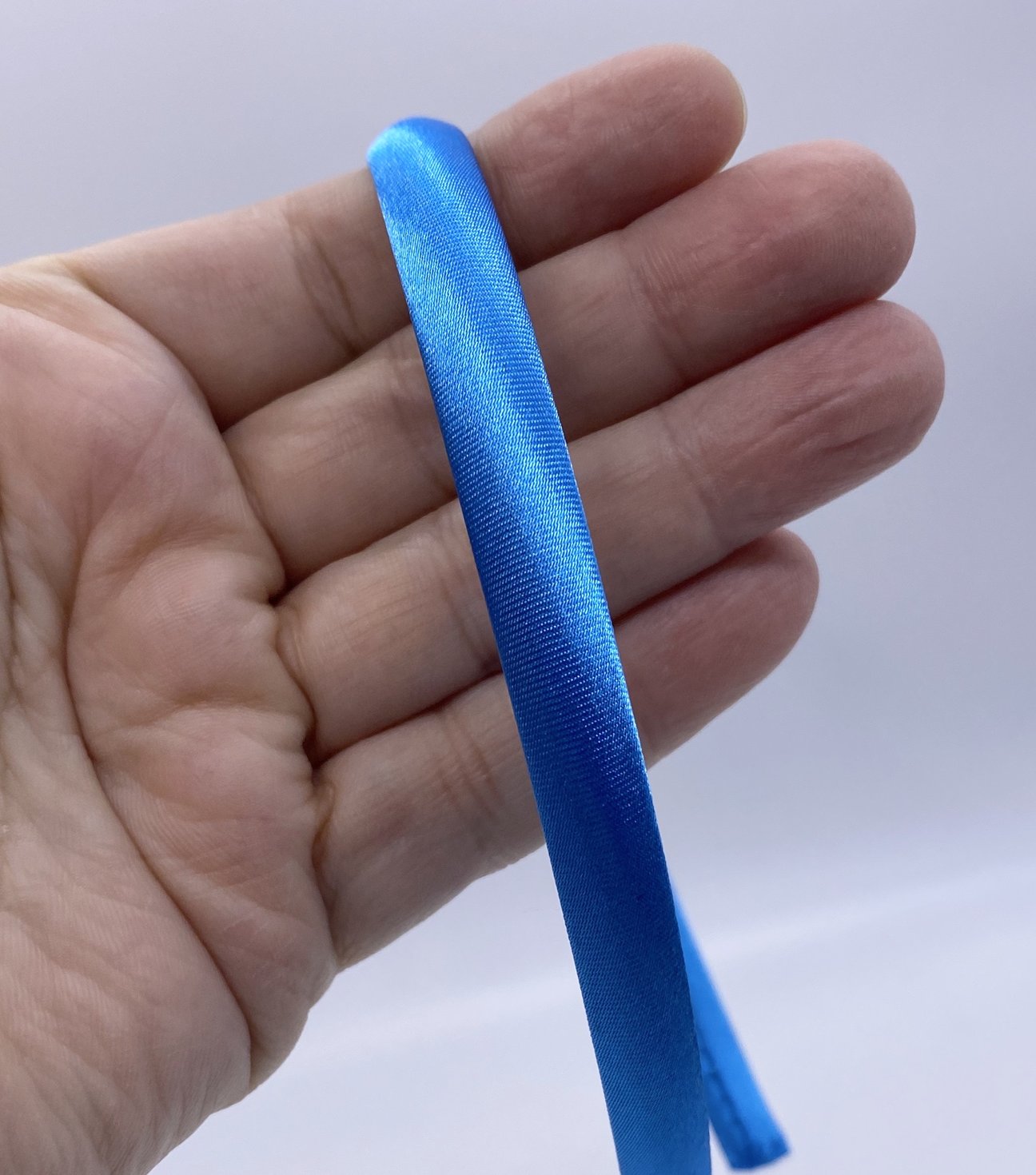 Blue Daisy Satin Headband
