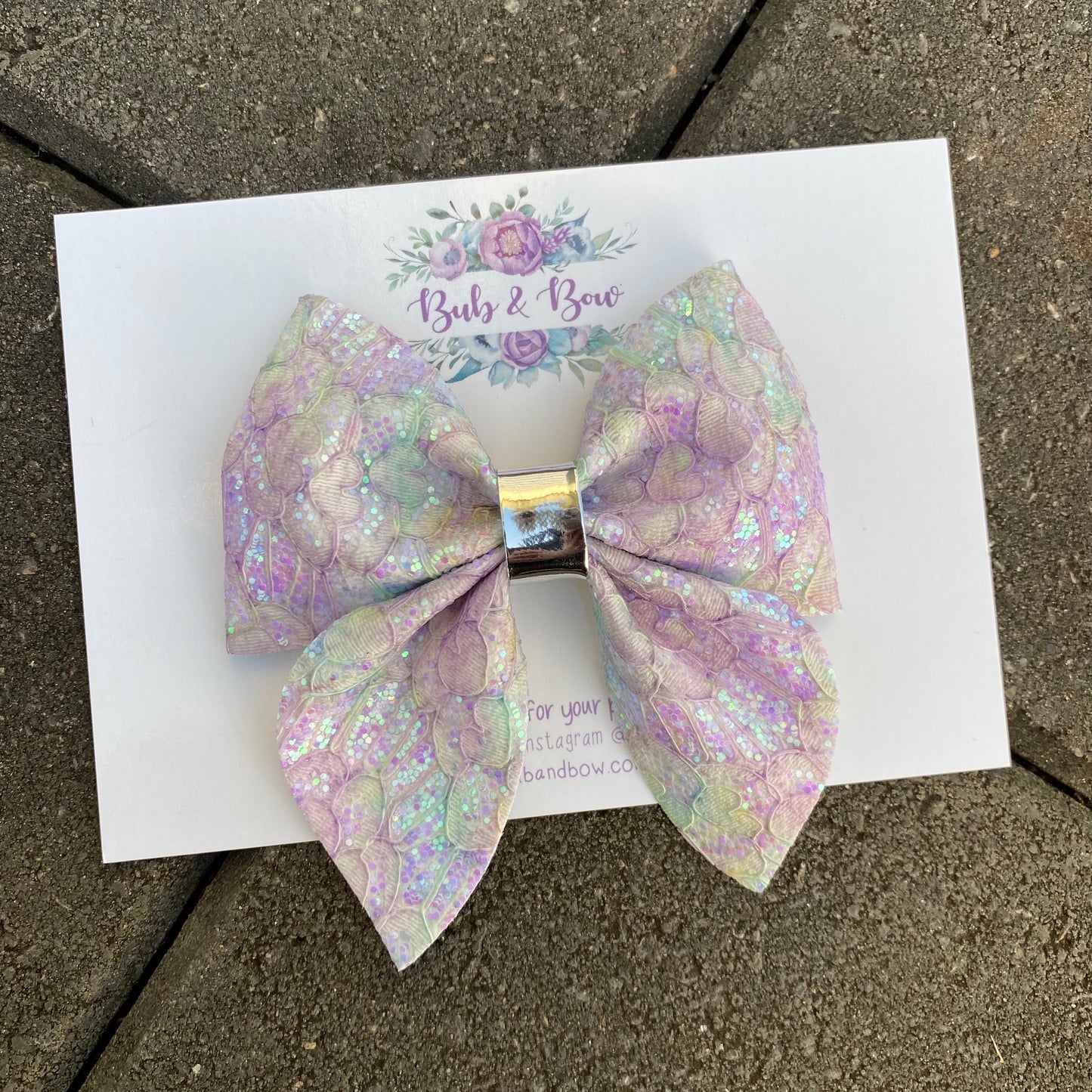 Watercolour Lace Sailor Bow
