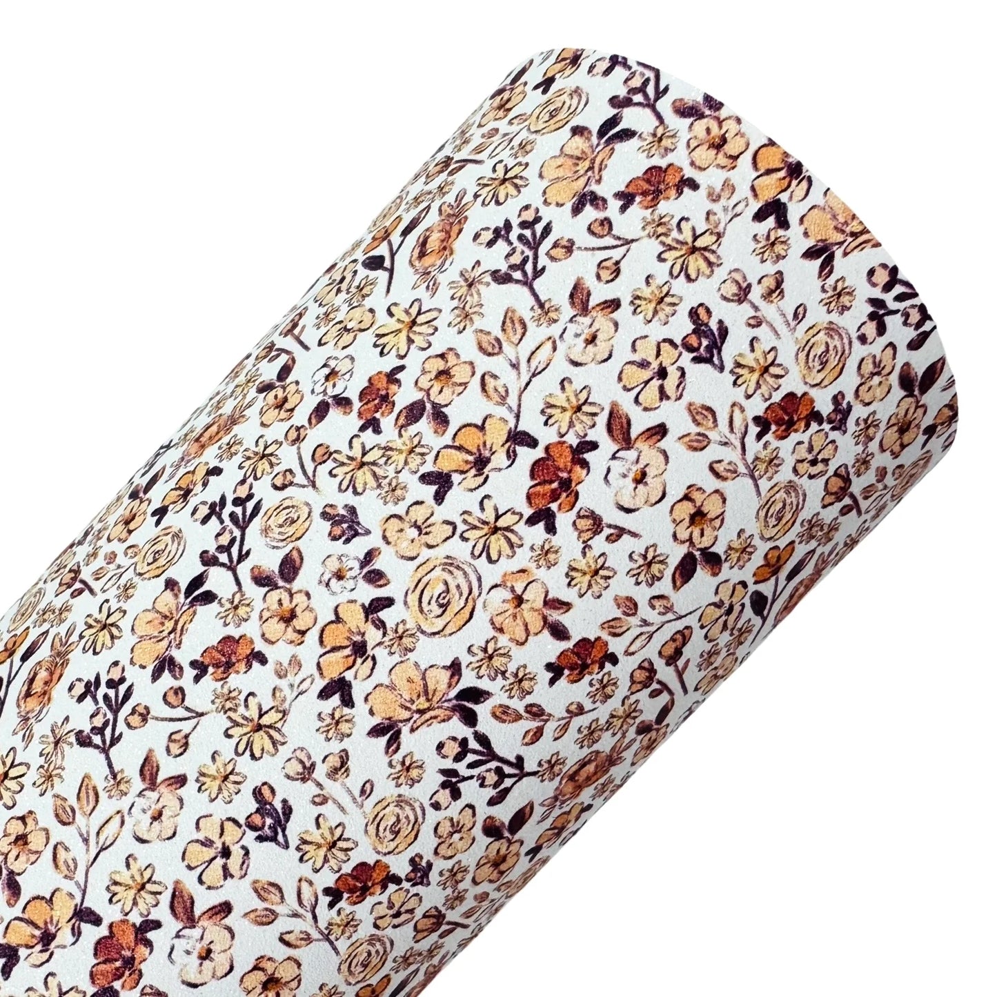 Autumn Floral Shimmer Suede
