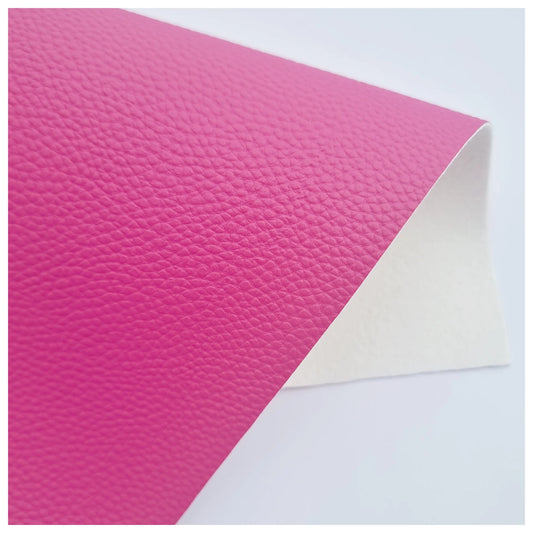 Fuchsia Litchi Leather