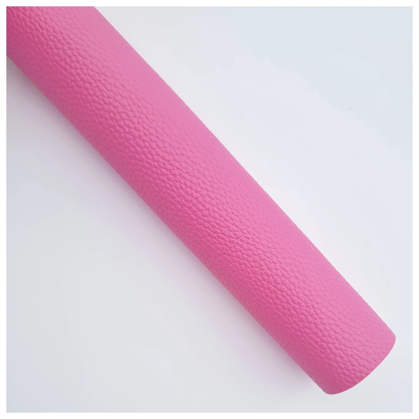 Fuchsia Litchi Leather