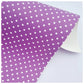 Plum & White Polka Dots Litchi Leather