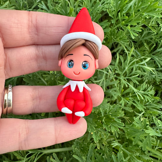 Custom Christmas Elf Clay Bow