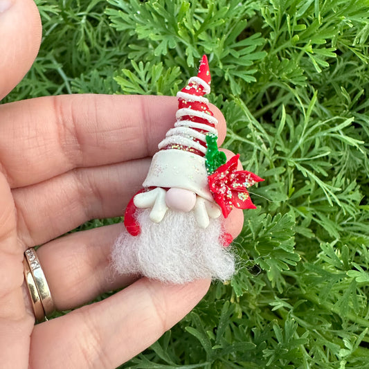 Custom Christmas Gnome Clay Bow