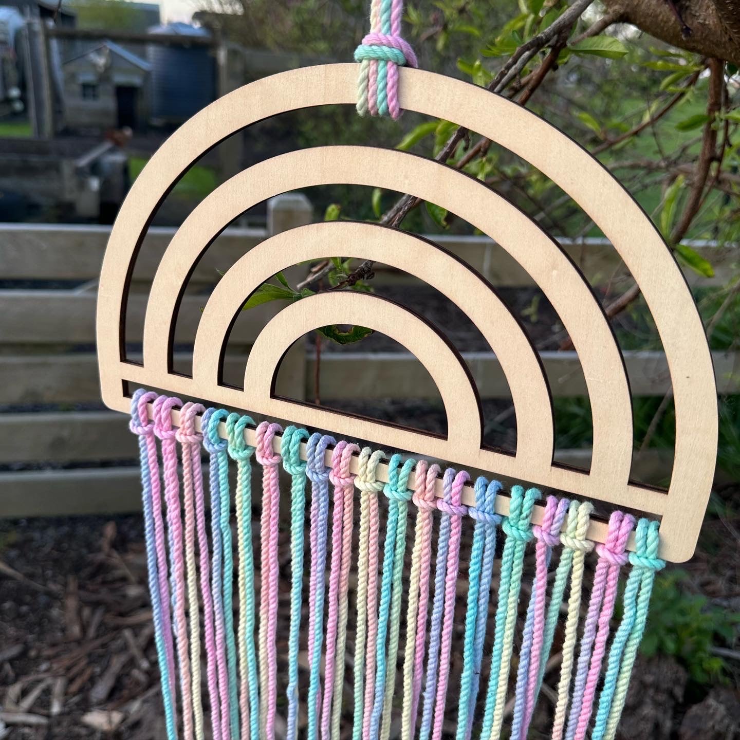 Pastel Rainbow Bloom/ Bow Hanger