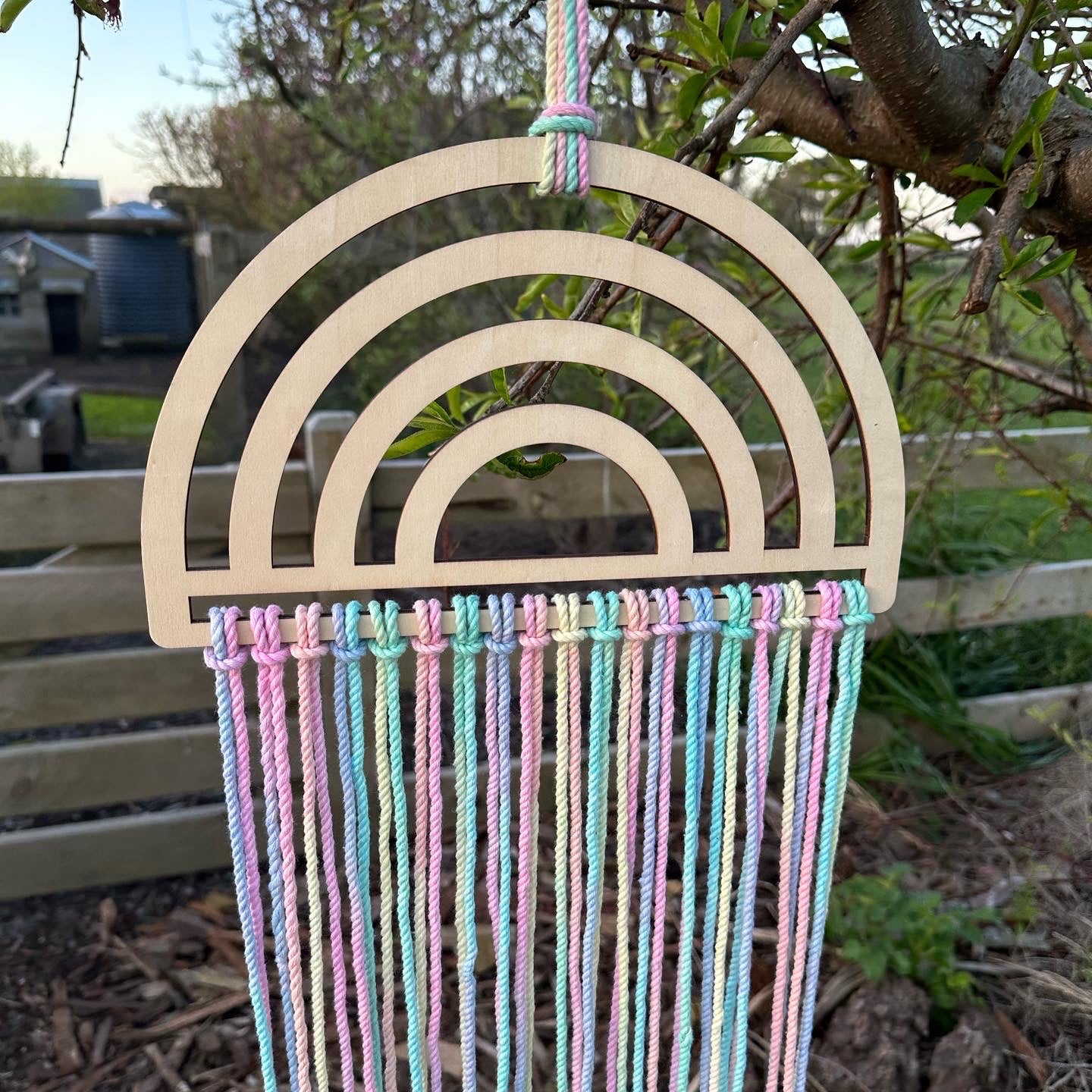 Pastel Rainbow Bloom/ Bow Hanger