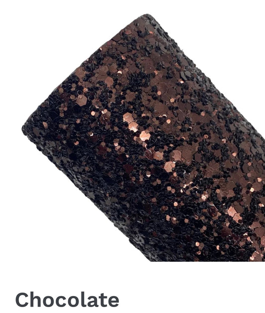 Baby Dolly Bows// Chocolate Classic Glitter