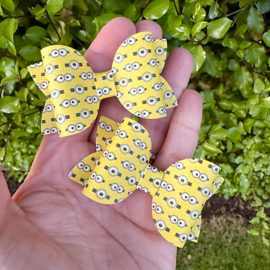 Yellow Guy Eyes Mini Beauty Bows