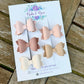 Neutral/ Muted Pinks Scalloped Bow Set