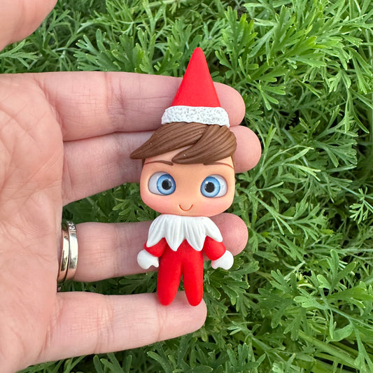 Custom Christmas Elf Clay Bow