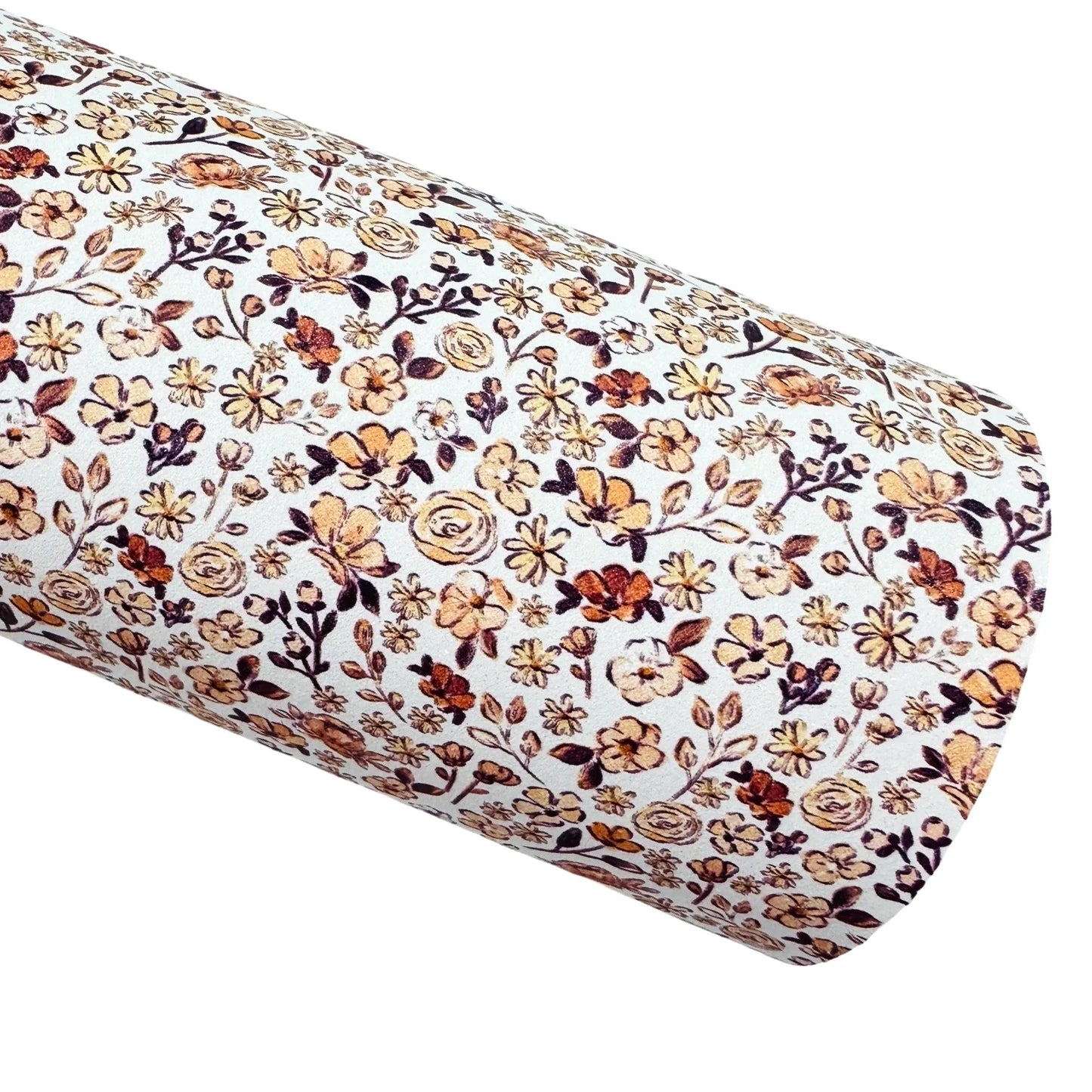 Autumn Floral Shimmer Suede