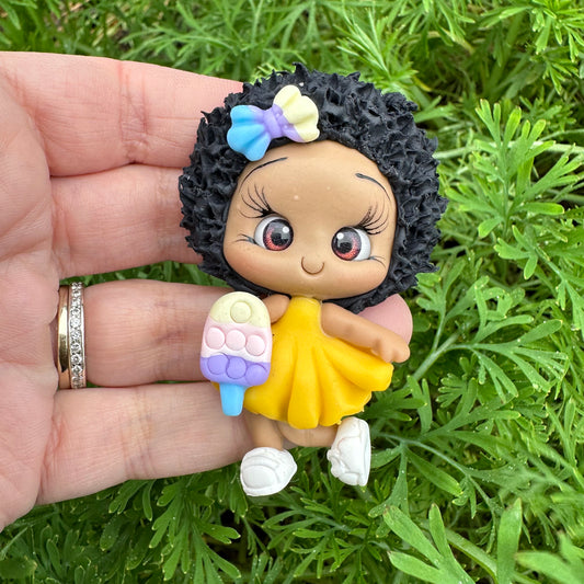 Custom Pop It Girl Clay Bow