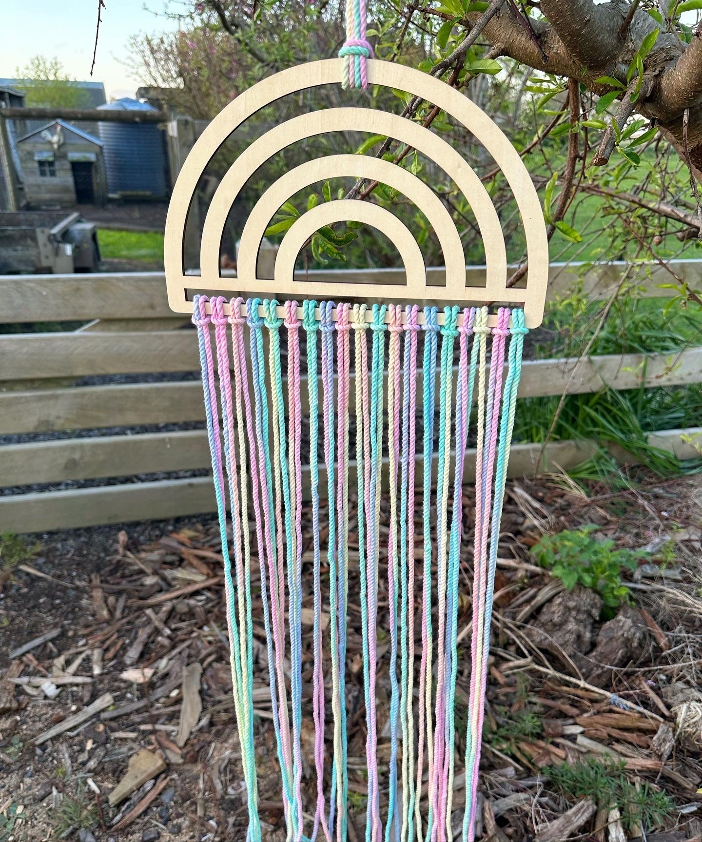 Pastel Rainbow Bloom/ Bow Hanger