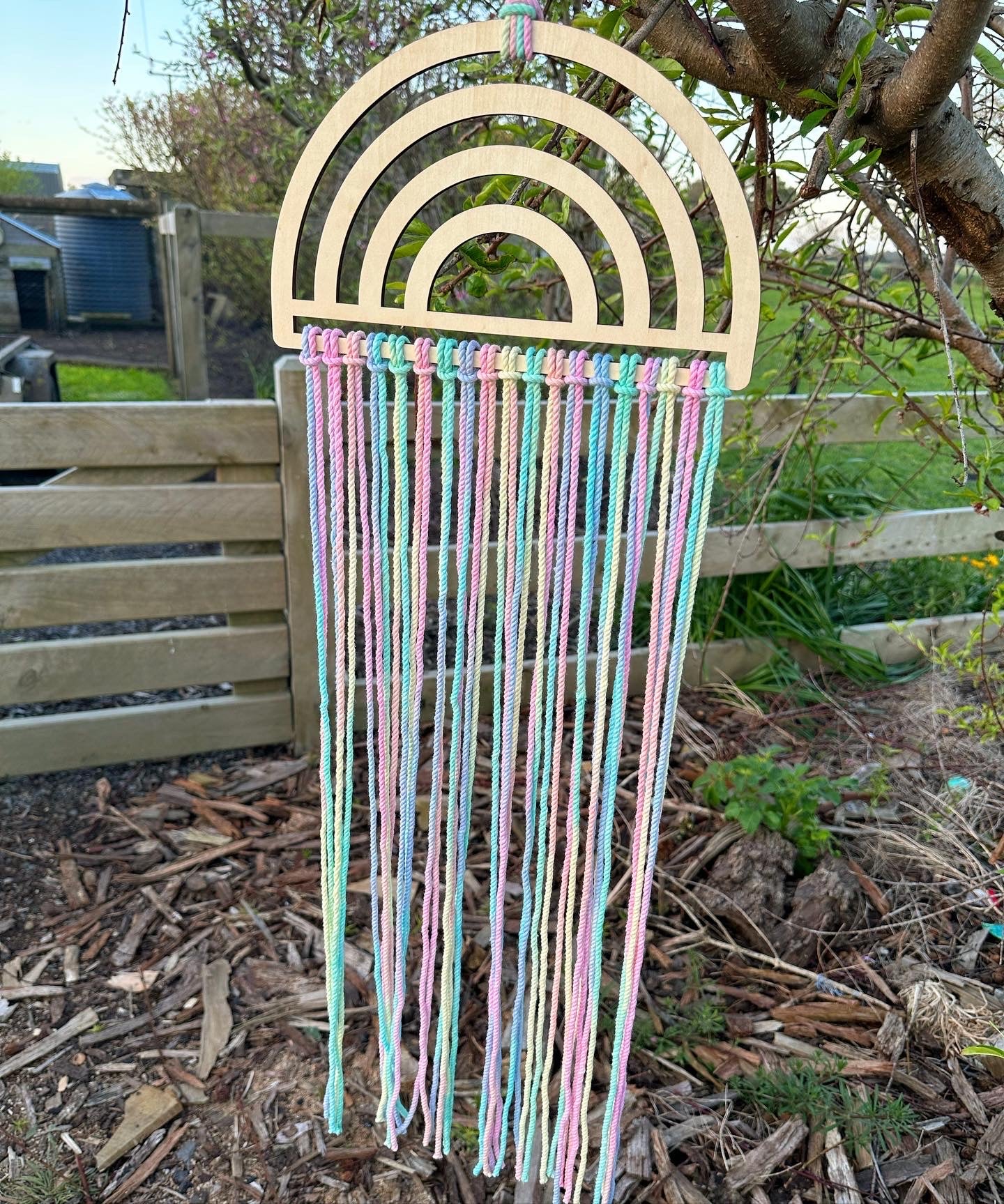Pastel Rainbow Bloom/ Bow Hanger