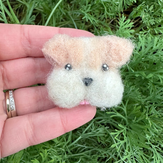 Custom Fluffy Dog Clay Bow