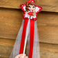 OOAK Red Christmas Girl Clay Wand