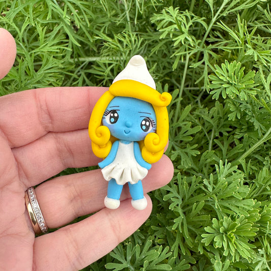 Custom Smurfette Clay Bow