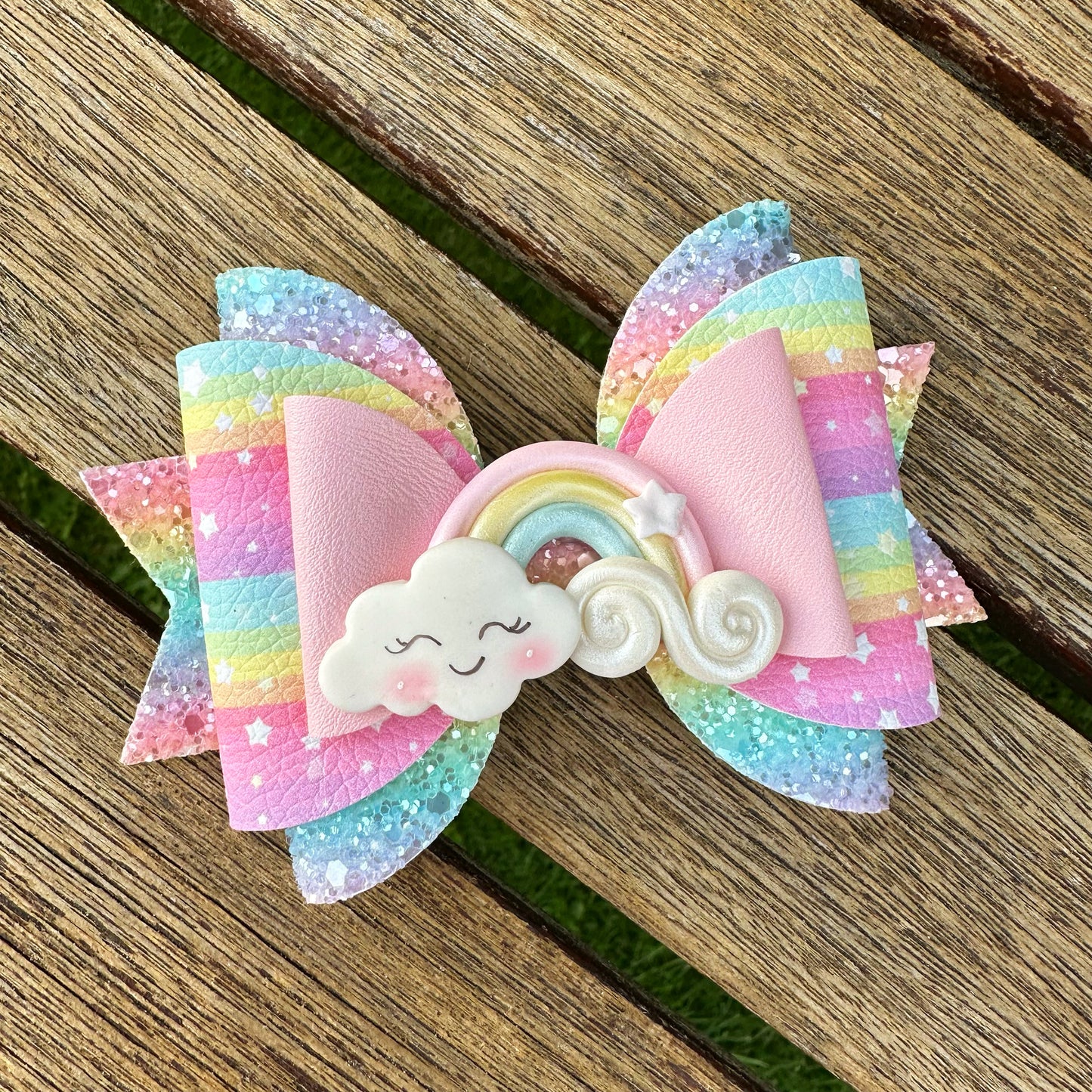 Pastel Rainbow Maria Clay Bow