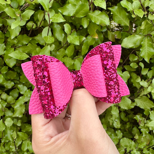Pink Sparkle Imogen Bow