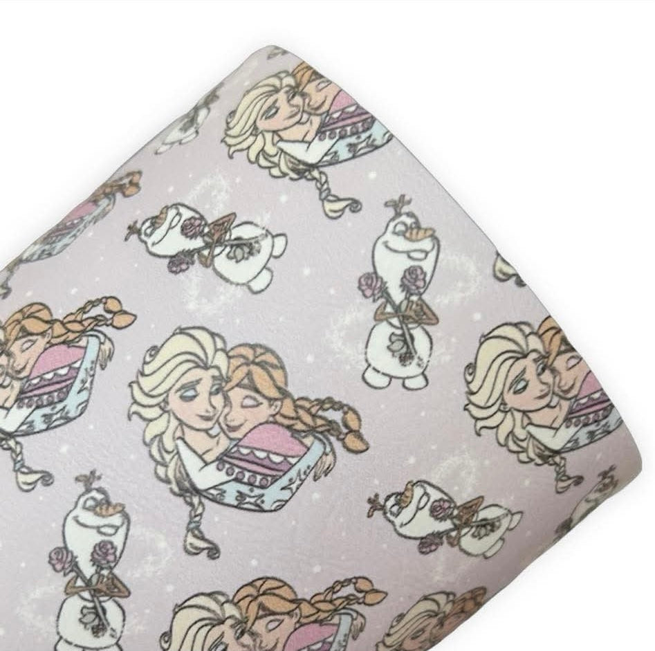 Icy Princess Sisters Hug Printed Faux Leather