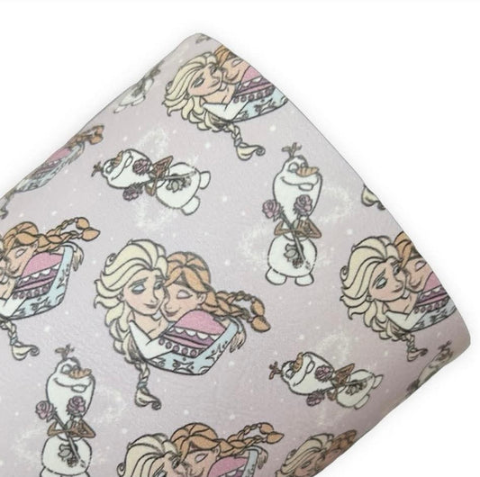 Icy Princess Sisters Hug Printed Faux Leather