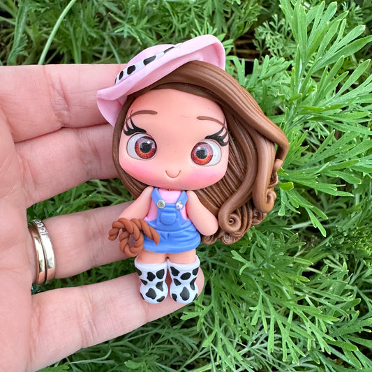 Custom Cow Girl Clay Bow